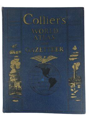 Collier's World Atlas And Gazetteer 1941 Edition Hardcover Geography Maps